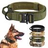 Tactical Dog Collar, Adjustable Nylon Military Dog Collar, Waterproof Pet Collar for Medium and Large Dogs