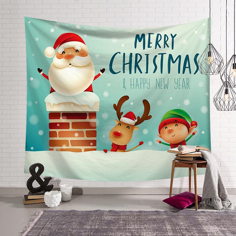Tapeçaria de natal домашний декор Рождественский гобелен Снеговик Рождественская елка большой настенный фон тканевый декор комнаты гобелен