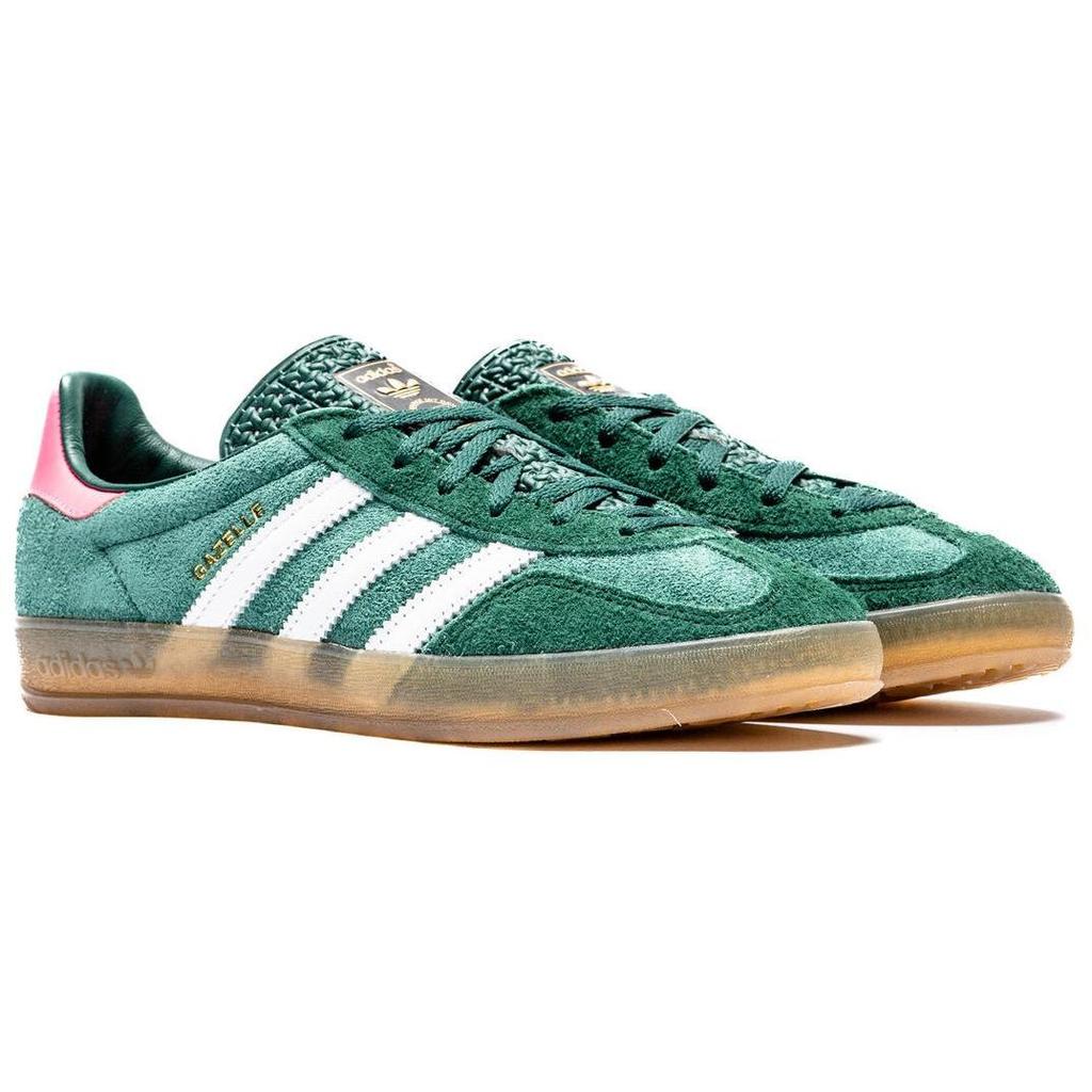 adidas Gazelle Indoor Collegiate Green Pink Женские кроссовки Обувь-белый Lucid-Pink IG5929