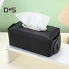 Square Tissue Box Holder Solid Color Large Capacity Foldable Design Easy Assembly Countertop Tissue Case Cover
