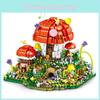 House Micro Mushroom Plastic Building Blocks For Kids And Adults Creative Play
