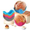 1/4pcs Silicone Burger Tray Reusable Sandwich Burger Fixed Rack Burger Tool Holder Shelf Storage Tool Dining Kitchen Accessories