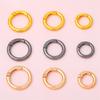 5 цветных колец из сплава с открытыми пружинами, круглые крючки для брелоков, аксессуары для самодельных украшений