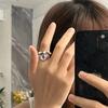 Милые регулируемые кольца, ювелирные изделия с цирконом, кольца для девушек, пар, женщин, подарки на День святого Валентина