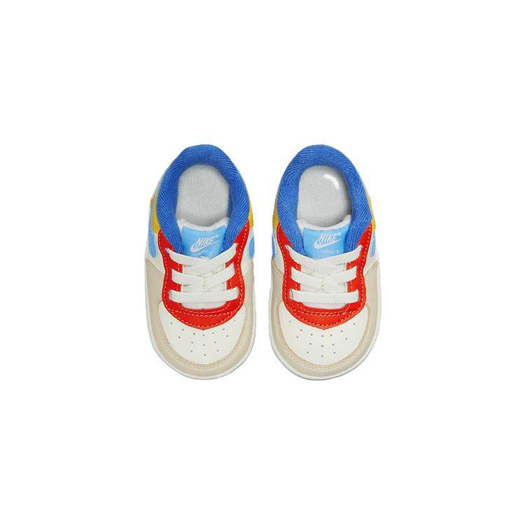 Nike Force 1 Slip Resistant, Abrasion Resistant, Lightweight Low top Toddler Shoes White Blue Infant And Toddler DM1018-100
