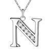 Hip-Hop Diamond Initial Necklace - Stylish 26-Letter Pendant for Men and Women