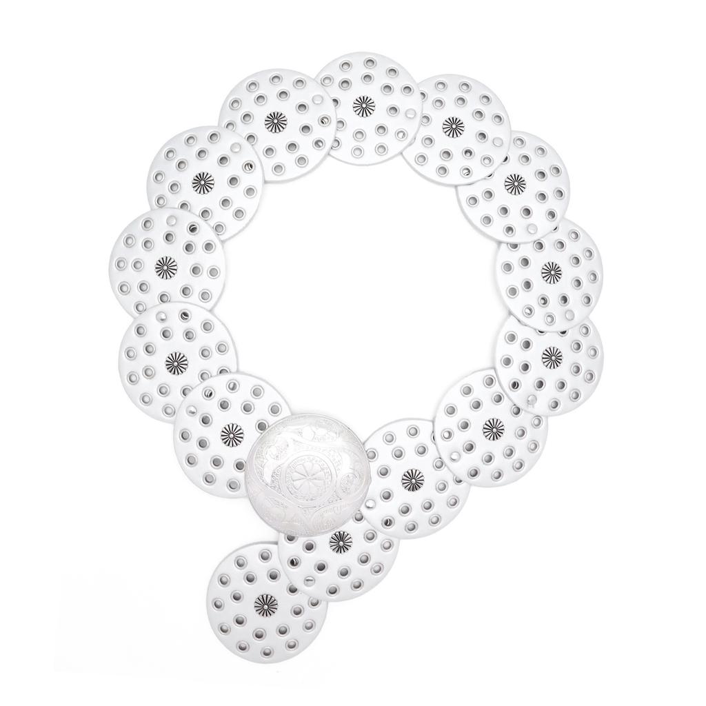 Винтажный западный джинсовый стиль Персонализированный ремень Женский металлический сращенный полый газовый глаз Поясная печать