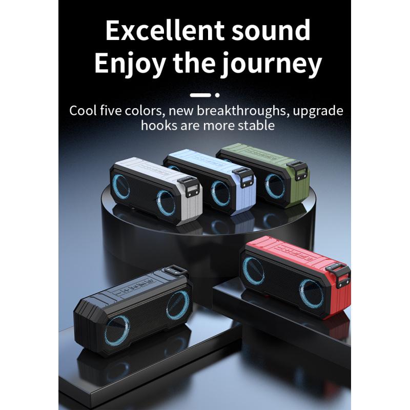 X8 Беспроводная Bluetooth-колонка Ipx7 Водонепроницаемый Красочный Светящийся с Power Bank Сабвуфер TFCard/AUX