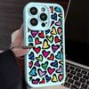 Fashion Hearts Pattern Phone Cover  For iPhone 16 Pro Max 15 Plus 14 13 12 11 Pro XR XS 8 7 Color Love Shockproof Lens Protection Soft Case