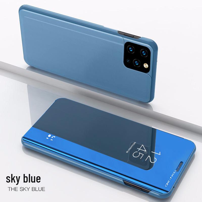 Чехол-книжка из кожи для iPhone 14/13/XS с гальваническим зеркалом и подставкой, совместим с моделью 78P