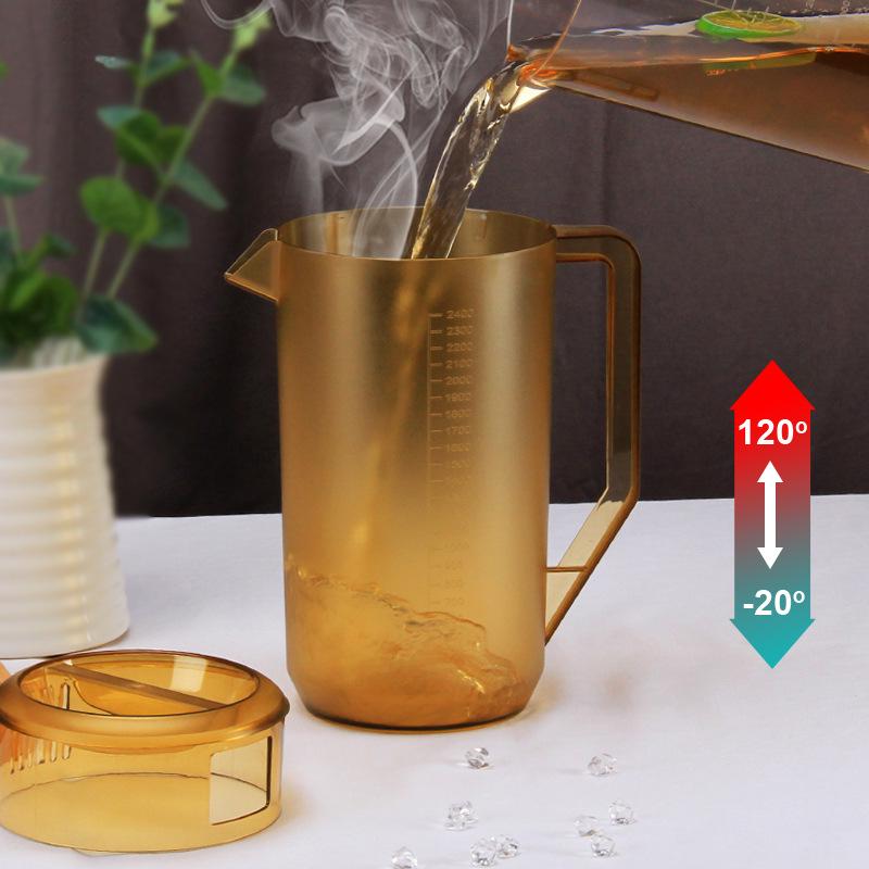 Пластиковый чайник для холодной воды большой емкости со шкалой для сока, чая и мерной доской