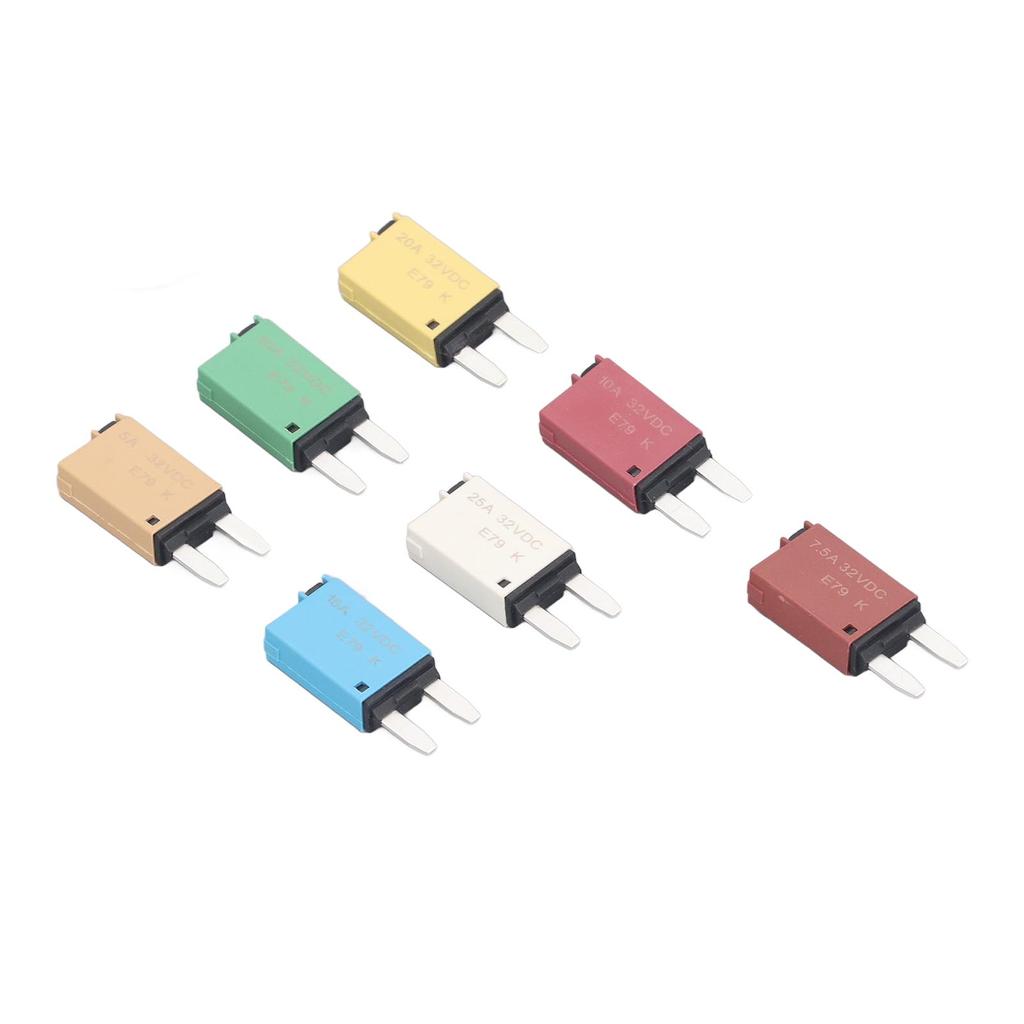 7PCS предохранитель вставного типа автоматический выключатель с ручным сбросом ATC ATO лезвие предохранитель протектор 32VDC 5A 7.5A 10A