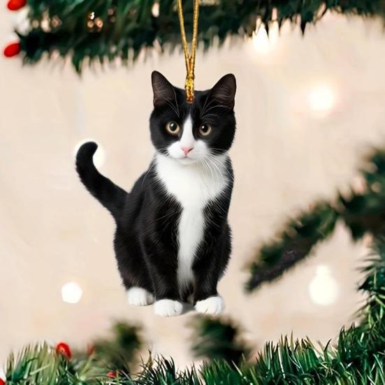 Car Rearview Mirror Pendant Hanging Decoration with Lanyard Easy To Hang Realistic Design Animal Shaped Christmas Tree Ornament