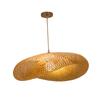 JOYINLED Extra Large Hand Woven Bamboo Pendant Light, Natural Farmhouse Chandelier for Living Room Kitchen Island Restaurant