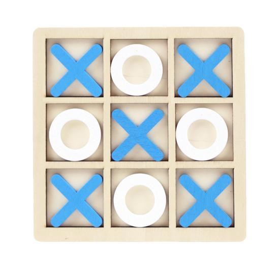 Wooden XO Board Game Two-Player Battle Toddlers Logical Thinking Training Kids Early Educational Desktop Toy Birthday Gift