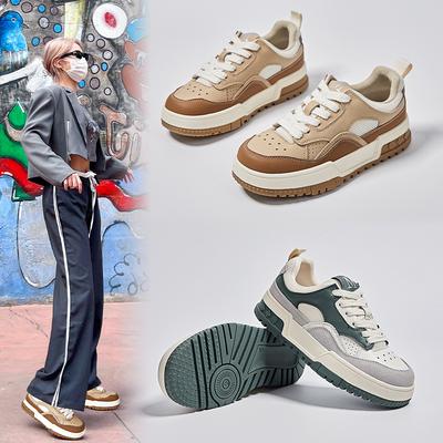 Кожаные маленькие белые туфли женские 2025 весна новые спортивные балетки повседневные универсальные кеды женская мода дышащие женские туфли