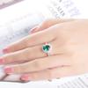 Gica Gema 925 Sterling Silver Style Green Luxury Personalized Rings Women's Fashion High Grade Exquisite Jewelry Gifts