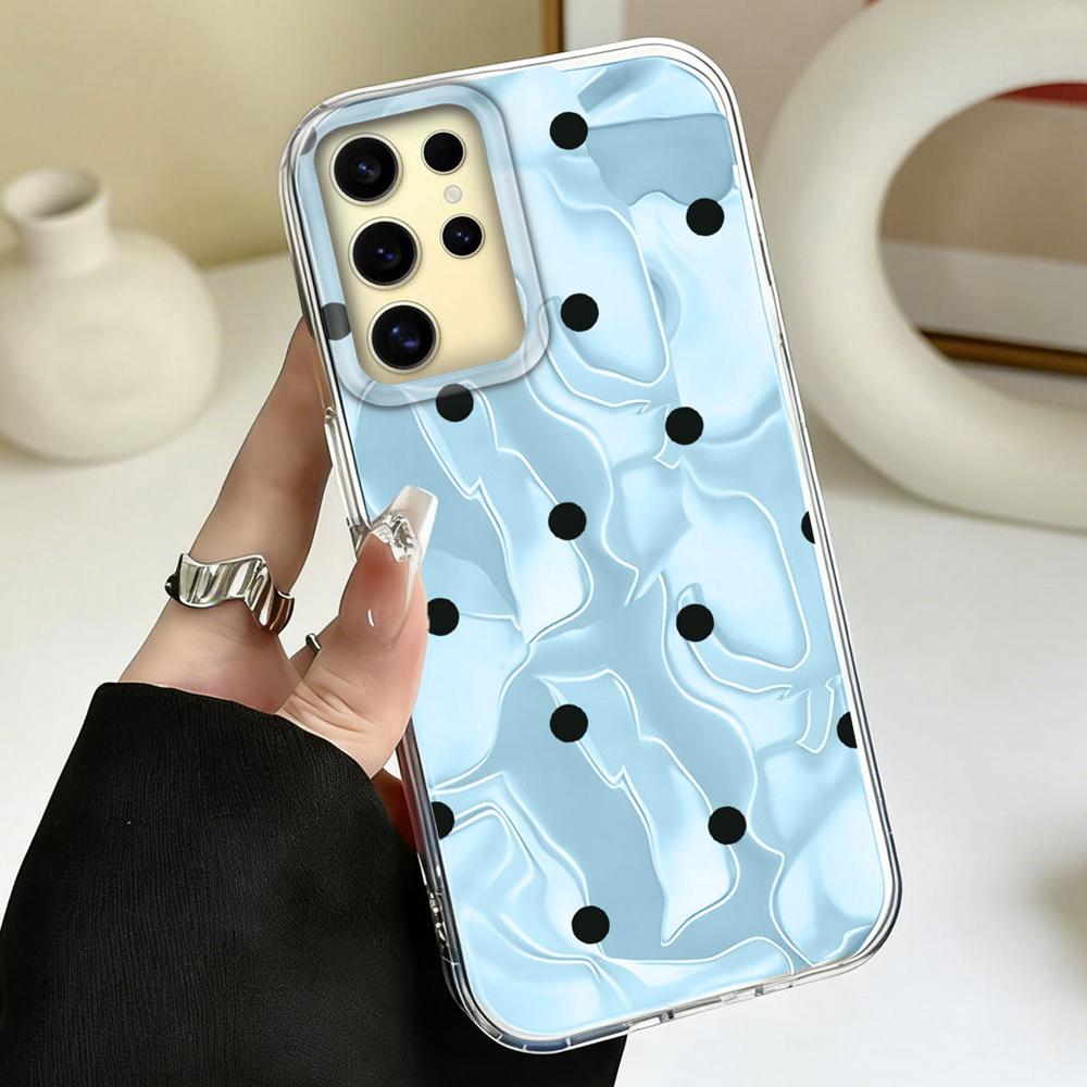 Элегантный чехол для телефона Samsung Galaxy S26 S25 Ultra S24 Plus S22 S21 S20 S23 FE Художественный Цветной Круглые Точки Чехол Волна Воды