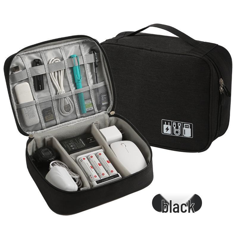 Портативная водонепроницаемая многофункциональная сумка для хранения большой вместимости для кабелей для передачи данных и зарядных устройств