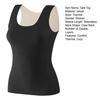 Women Thermal Tank Top Square Neck Sleeveless Warm Camisole Top with Front And Back Pockets Winter Double Layer Basic Undershirts