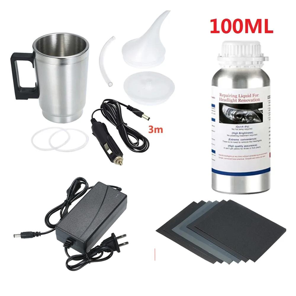 Набор для восстановления автомобильных фар, средство для ухода за автомобильными фарами, набор для восстановления автомобильных фар, жидкость для восстановления фар