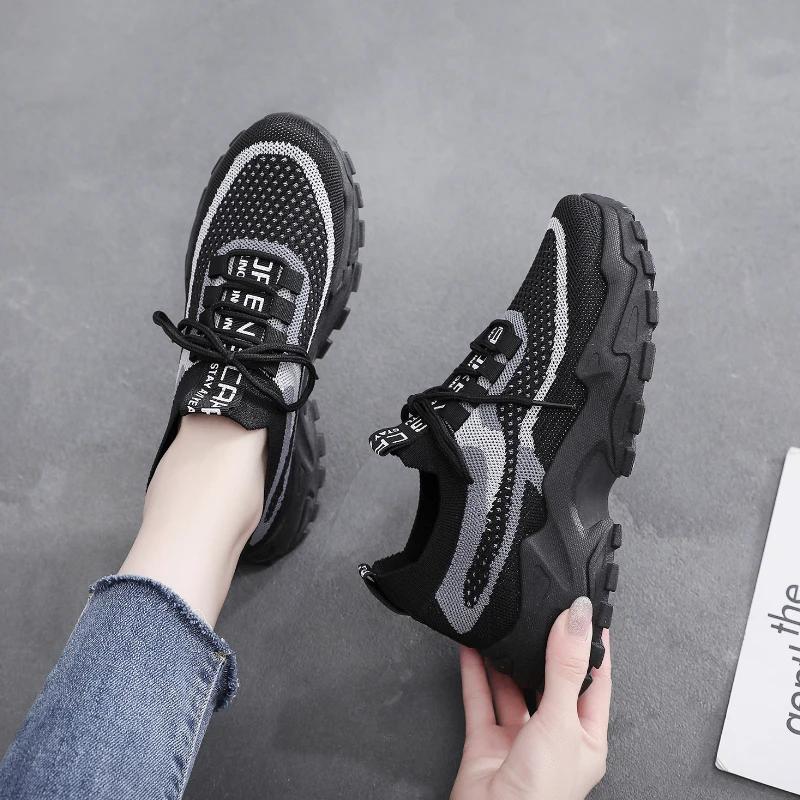 2024 Ladies New Thick Soled Shoes Mesh Breathable and Nonslip Footwear Fashion Comfort Sneakers Casual Lightweight Women's Shoes