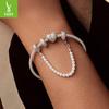 925 Sterling Silver Bead Combination Diy Beaded Bracelet Accessories Loose Beads Simple And Versatile