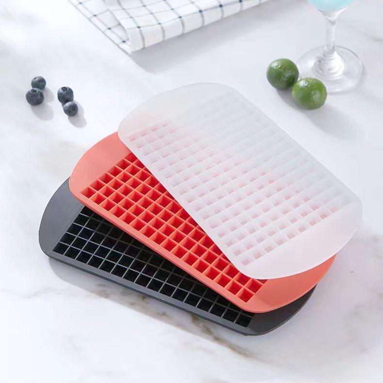 Food Level Silicone Ice Cube Maker 160 Square Tray Ice Cream Mold Summer Drink Wine Milk Tea Ice Cube Mold Kitchen Supplies