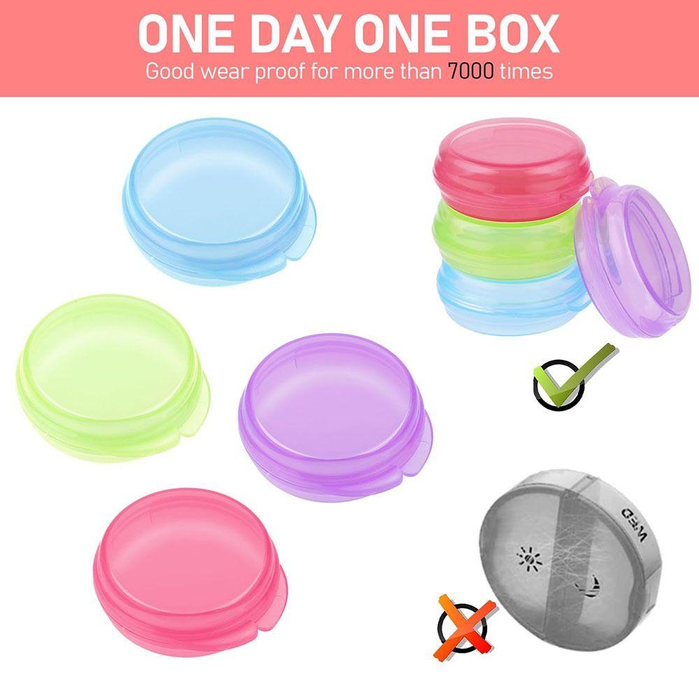 3 шт. Круглый органайзер для таблеток Хорошо герметизирующиеся контейнеры для лекарств Прочная таблетница