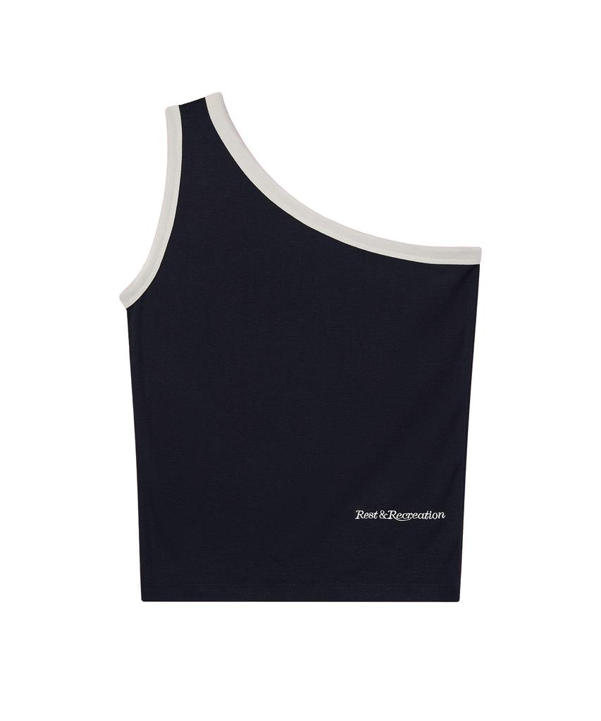 REST&RECREATION One Shoulder Sleeveless - Navy