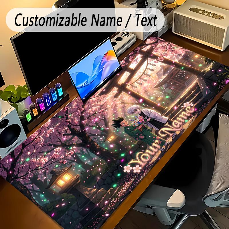 Large Mouse PadHunter × Hunter Custom Name Text Personalized Desk Mat Non Slip Gaming Pad