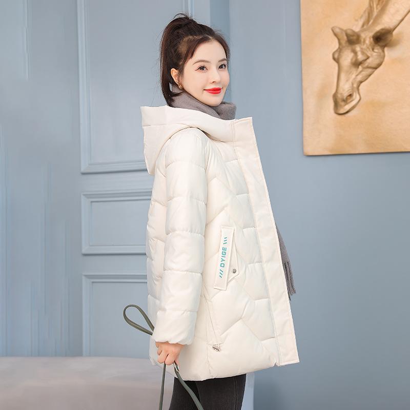 Зимняя одежда средней длины и длинная с хлопковой подкладкой женская новая высококачественная пуховая хлопковая куртка утолщенная и теплая женская куртка с капюшоном на хлопковой подкладке тренд