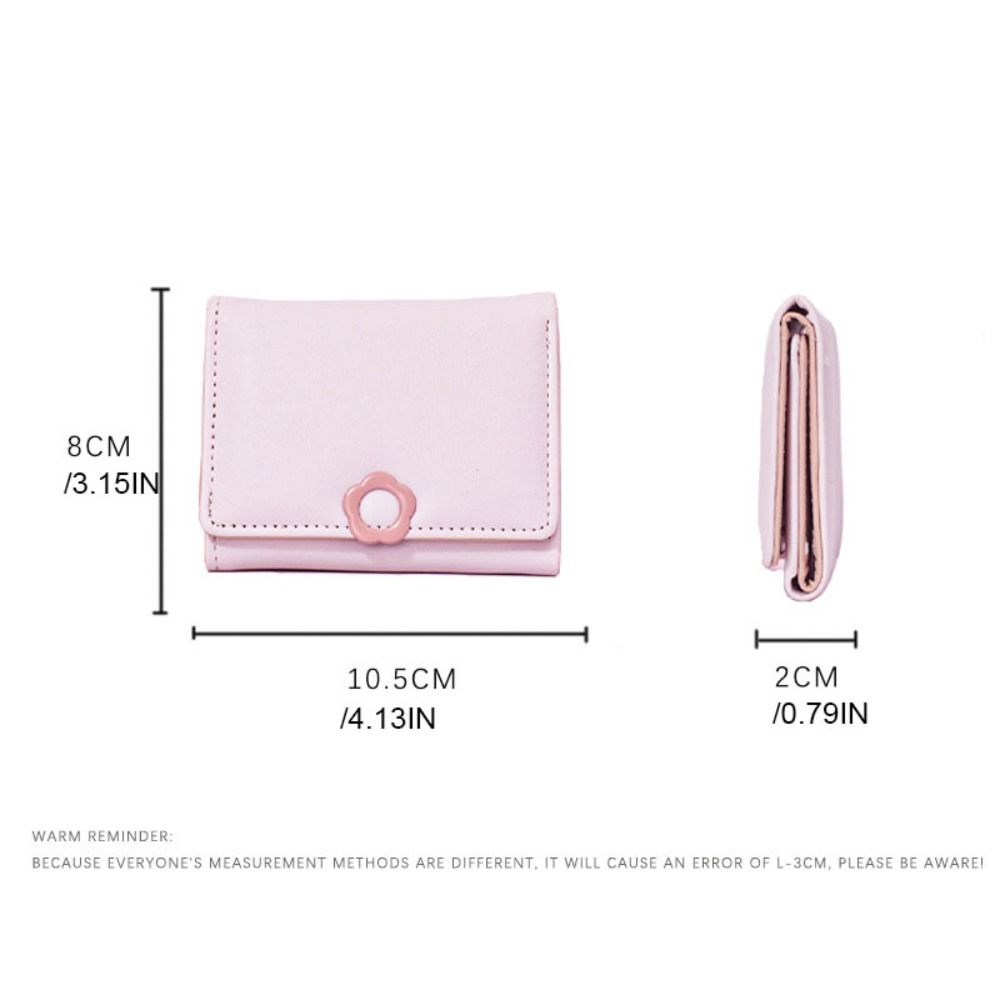 Multi-card Folding Purse Multifunctional Tri-Fold Wallet Portable Flower Short Wallet Outdoor