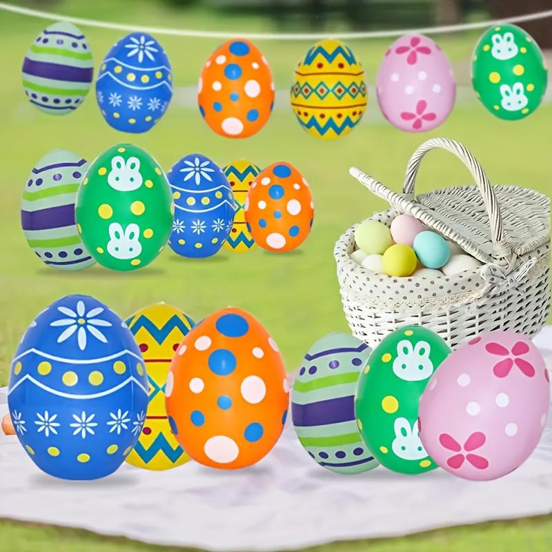 1PC Inflatable Easter Eggs Easter Toys Egg Decoration Inflatable Patio Decoration Eggs Pvc Easter Inflatable Eggs Multi-Style