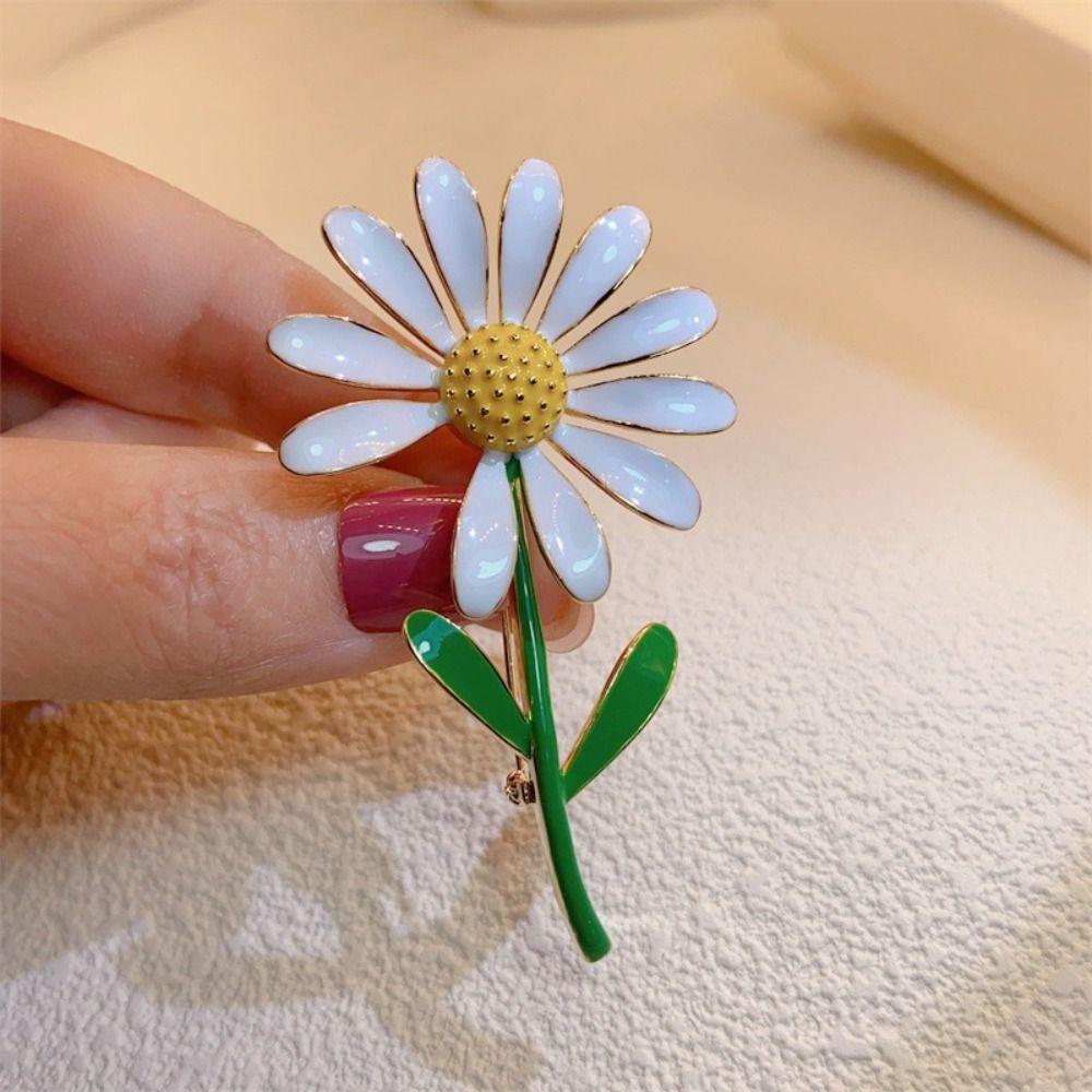 Брошь в виде ромашки в корейском стиле для воротника костюма в виде ромашки, индивидуальная брошь в том же стиле для женщин GD
