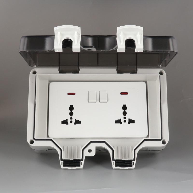 British Outdoor Waterproof IP66 Socket, European/German Standard Waterproof Box