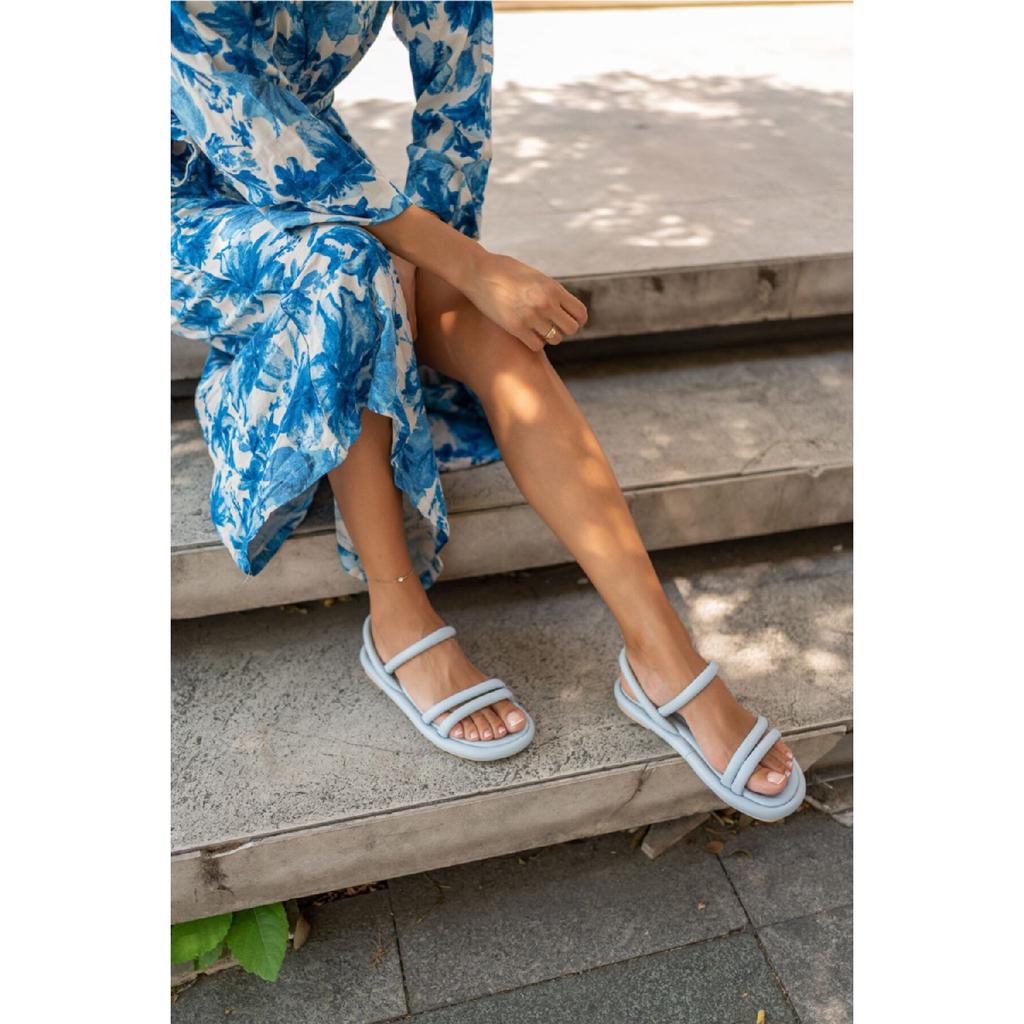 Marylan Women's White Vegan Leather Sandals