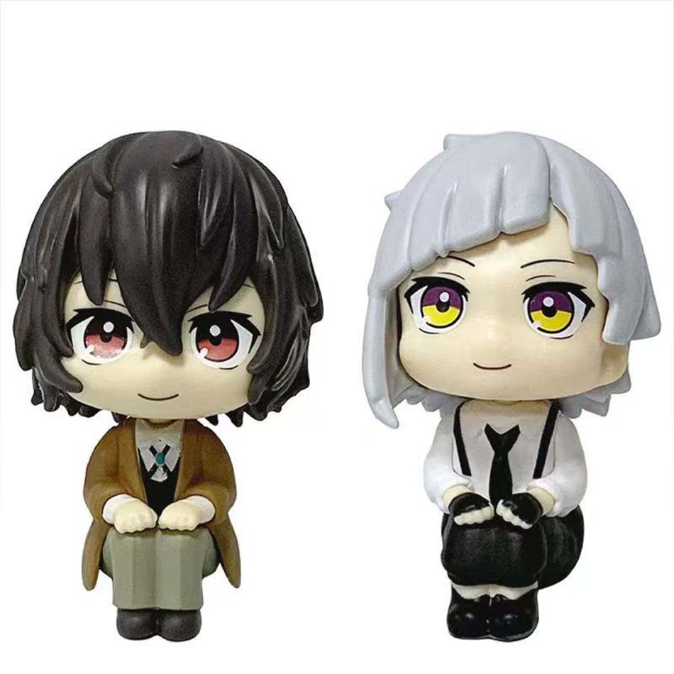 Original MegaHouse LooK Up Bungou Stray Dogs Dazai Osamu Nakajima Atsushi Action Figure Toys PVC Model Collection Kwaii Q Doll