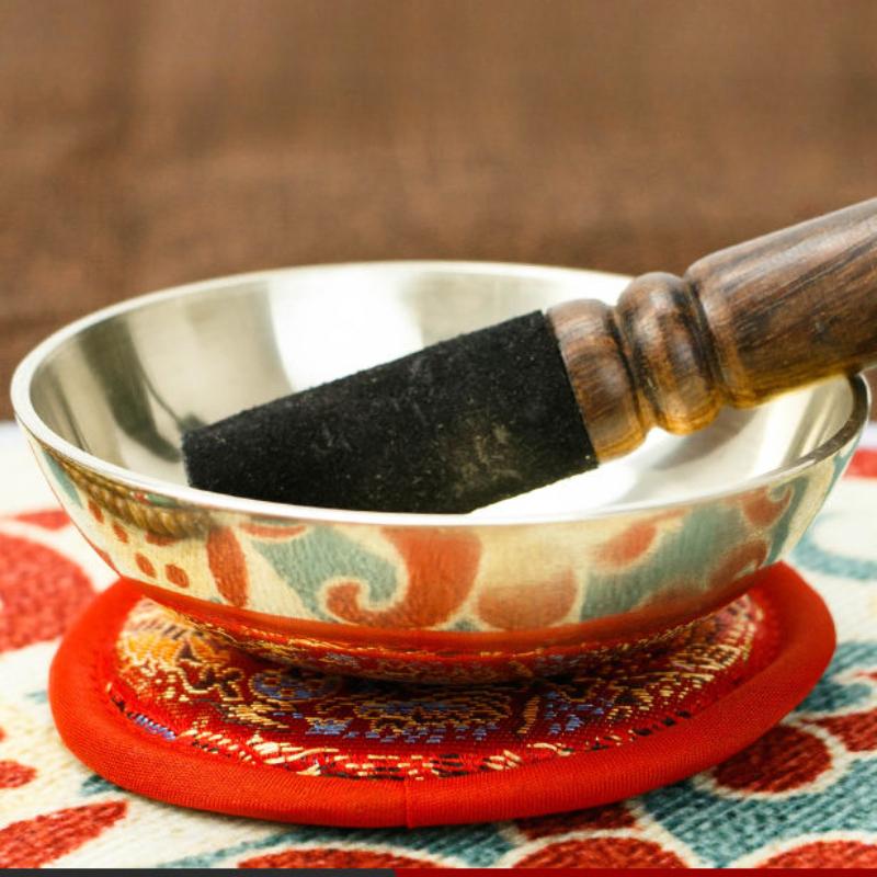 Поющие чаши ручной работы Инструмент для медитации и исцеления звуком Буддийские принадлежности Ударный инструмент Инструмент для массажа и исцеления звуком