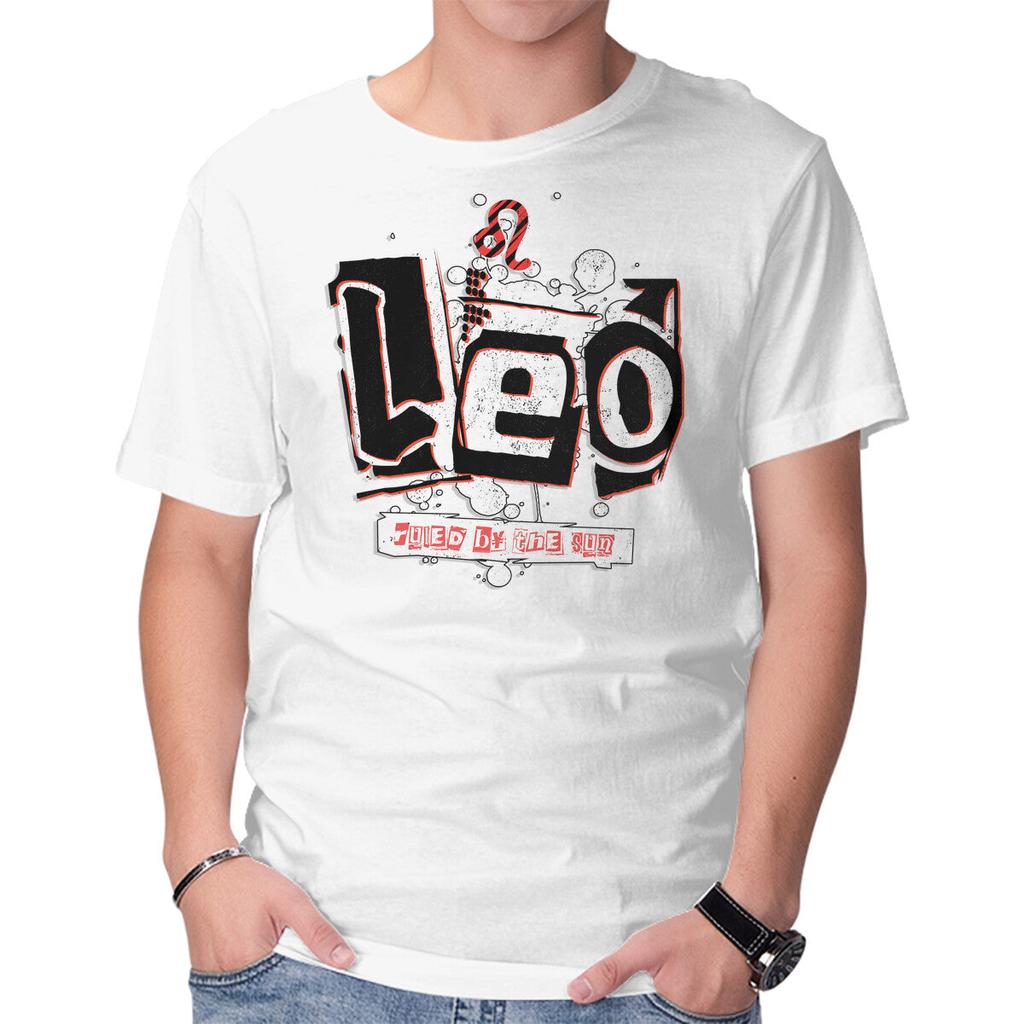 Unisex Crew Neck T-Shirt Leo Ruled By The Sun Graphic Short Sleeve Casual Tee