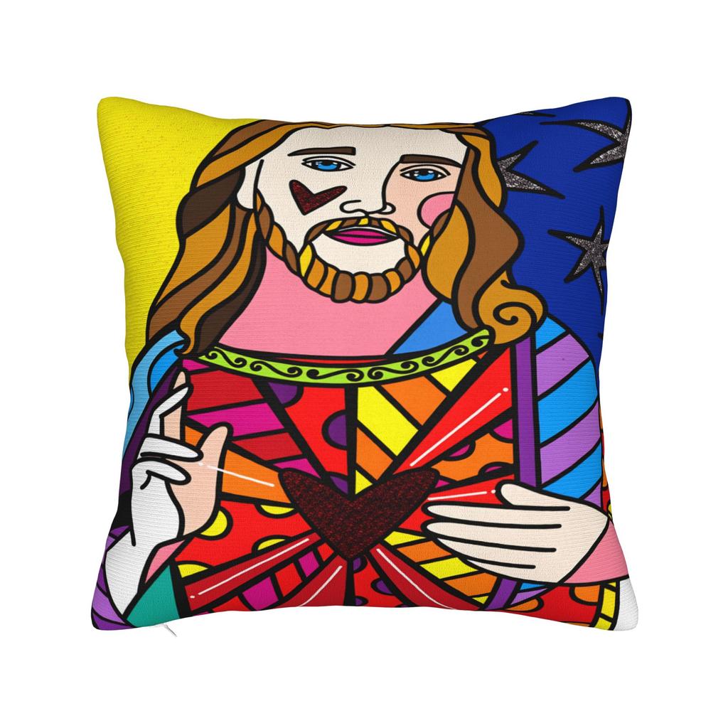Pillow Case Brittos Art Rabbit Dog Heart Jesus Comfy Pillow Cover For Wedding Party Home Decor Vintage Pillowcases