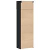 Storage Cabinet Set 3 pcs Black Oak Effect