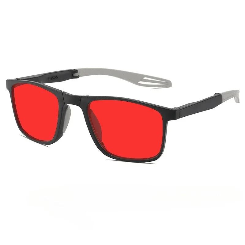 Portable Foldable Watch Mobile Phones Glasses Women Men Blue Light Blocking Red Lens Computer Gaming Eyeglasses UV400 Goggles