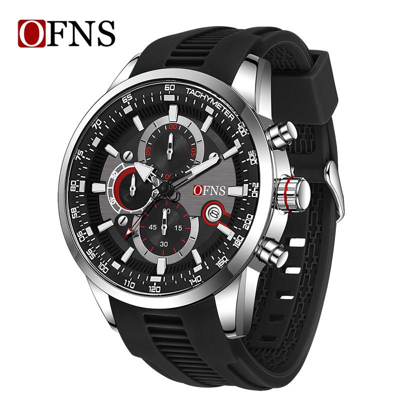 Business Men's Quartz Watch Three Eye Six Needle Chronograph Waterproof Night Light Calendar Men's Quartz Watch