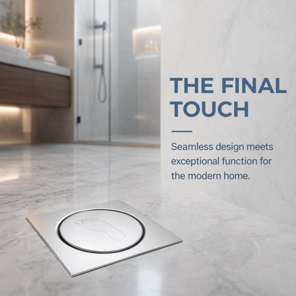 Removable Cover Grate Pedal Bounce Floor Drain Square Shower Drain Durable Floor Drain Garage