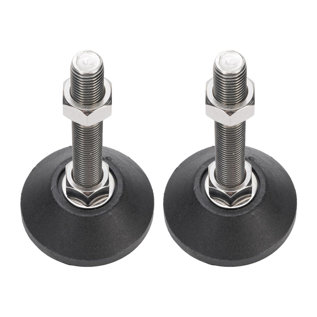 2 шт. Регулируемые ножки M16, регулировка высоты 100 мм, круглое основание 80 мм, нескользящие мебельные регуляторы для