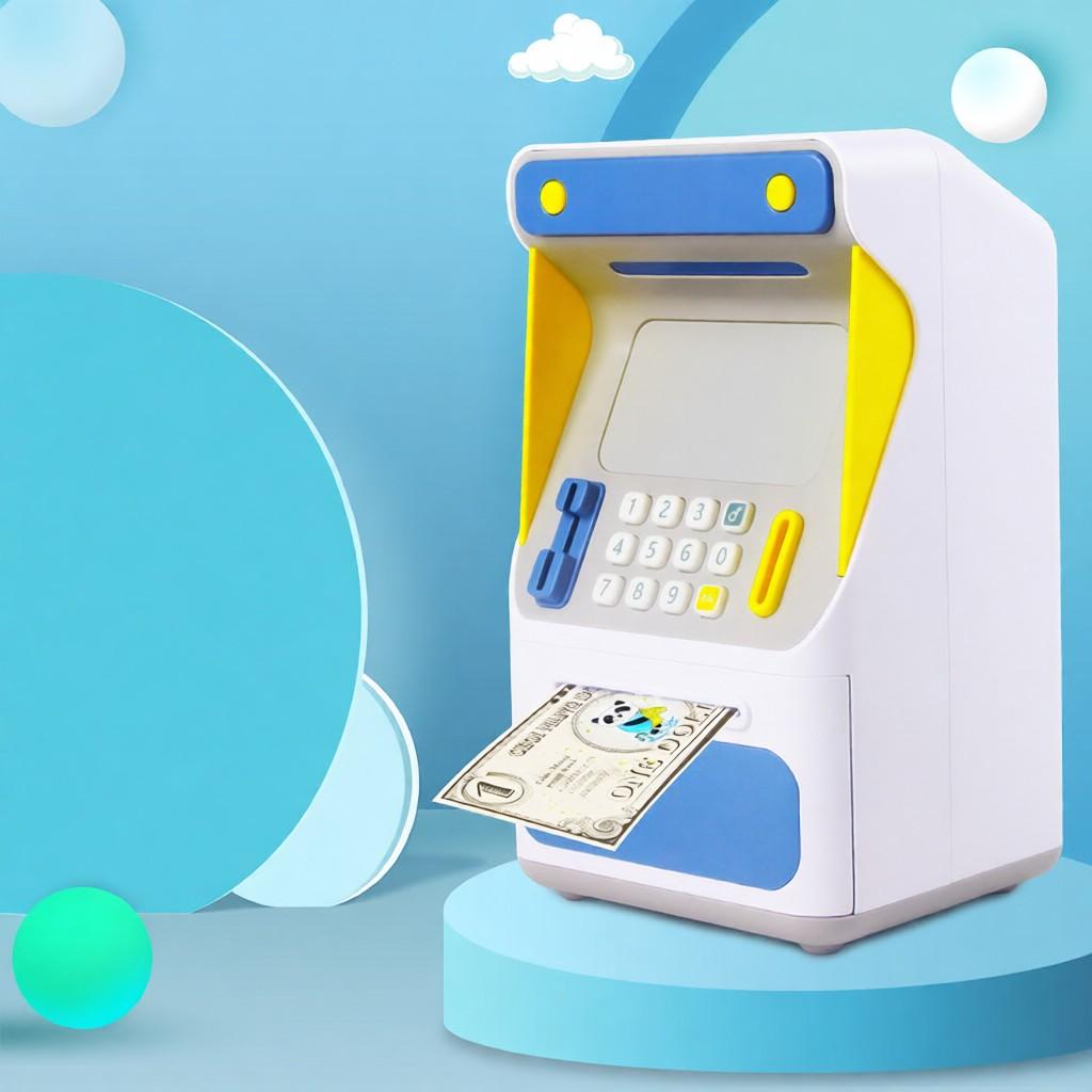 Face Recognition ATM Savings Piggy Money Bank for Real Money for Kids Adults Emulation Card