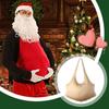 Polyester Santa Costume Christmas Cosplay Prop Fake Padded Belly Santa Suit Zipper Santa Costume