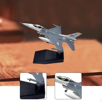 1:Модель самолета F-16C (100 шт.) со стойкой для демонстрации Реалистичное настольное украшение Декоративный элемент Игрушка-истребитель для