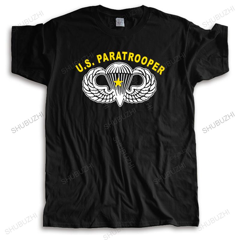 Unisex Oneck Tshirt Fashion Brand Tshirt Black New 82nd Airborne Division Combat Jump Wings Us Paratrooper Cotton Unisex Teeshirt